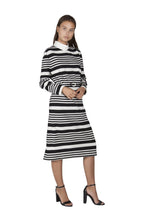 Audrey Hepburn Black and White Belted Dress