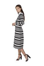 Audrey Hepburn Black and White Belted Dress