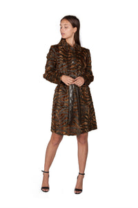 Via Spiga Printed Belted Jacket