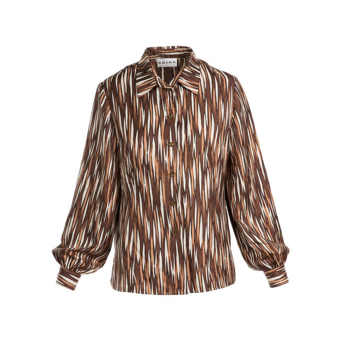 Patterned Button Down Top