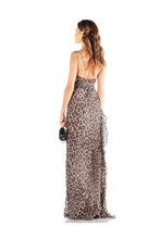 Nicholas the Label Leopard Tie Front Maxi Dress