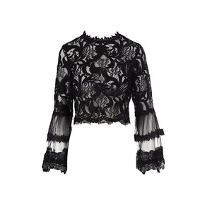 Montrose Black Vienna Lace Top
