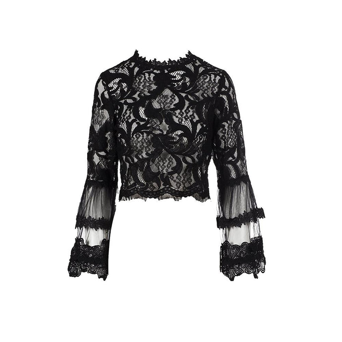 Montrose Black Vienna Lace Top