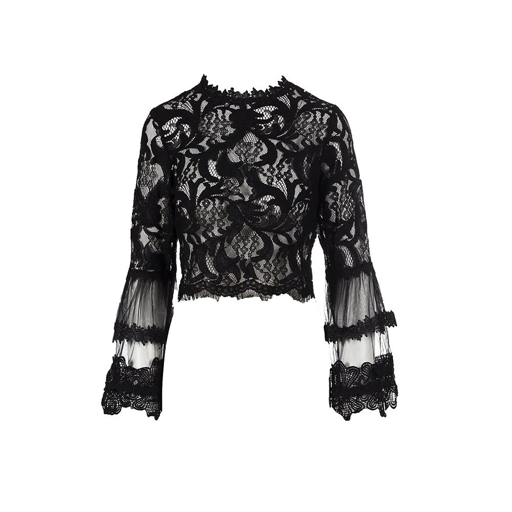 Montrose Black Vienna Lace Top