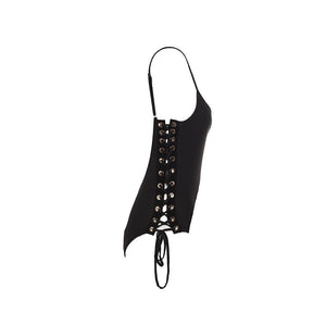 Montrose Black Side Lace up Bodysuit