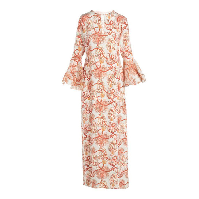 Long Dress With Train & Ruffled