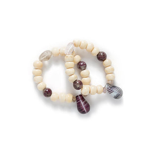 Kunzite and Chariot Wedding Bead Bracelet