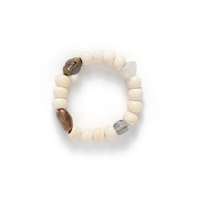 Vintage Copper and Bone Bracelet