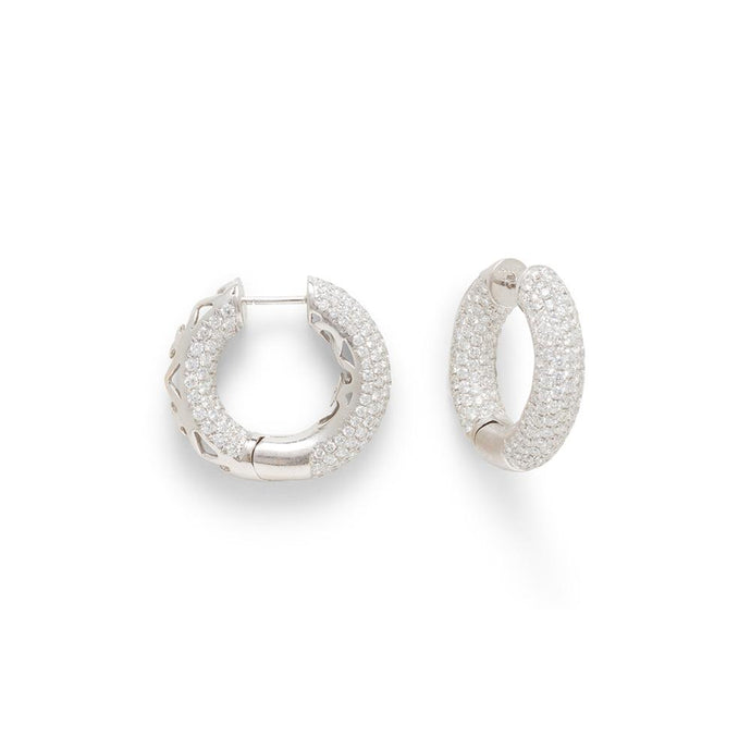 18K White Gold Diamond Earrings