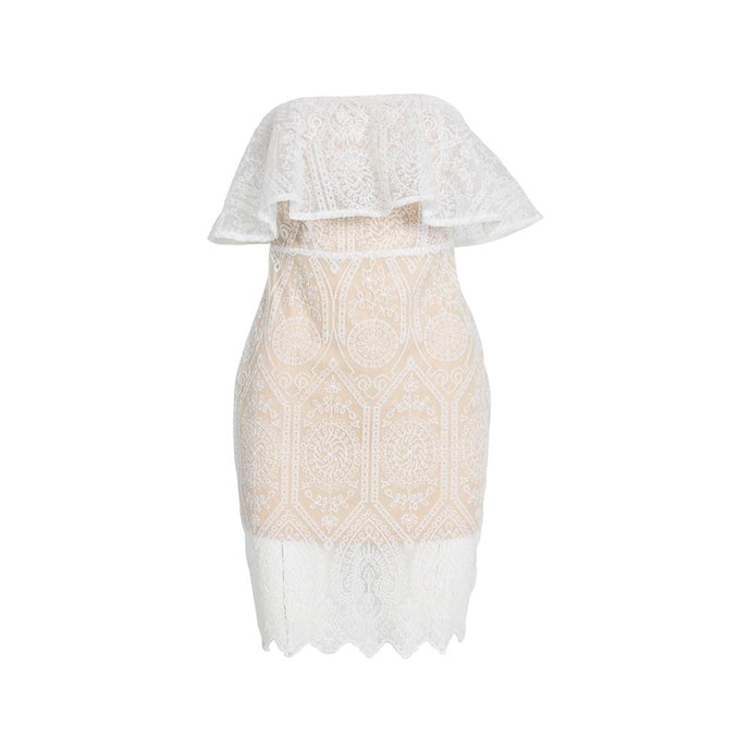 White Strapless Positano Dress