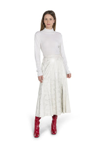 Leather Vintage Textured Skirt