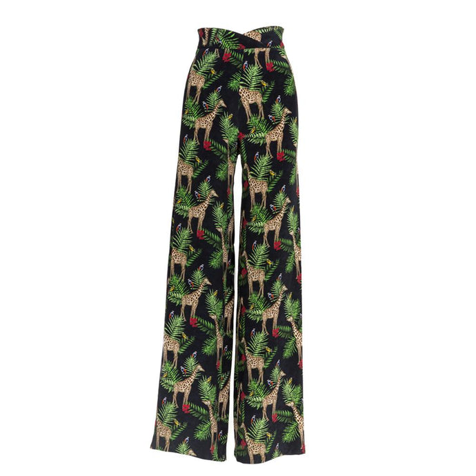 High Waisted Straight Trousers