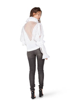 Tulle Puff Long Sleeve Blouse