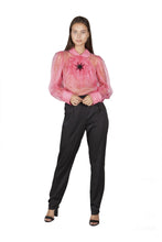 Pink Sheer Gucci Flower Blouse