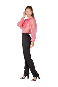 Pink Sheer Gucci Flower Blouse