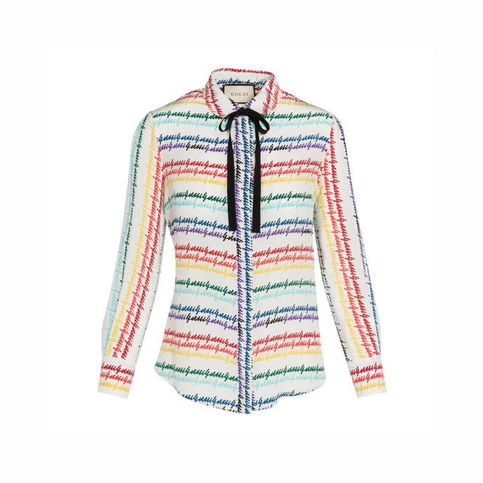 Long Sleeve Ribbon Shirt