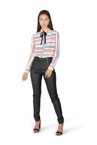 Long Sleeve Ribbon Shirt