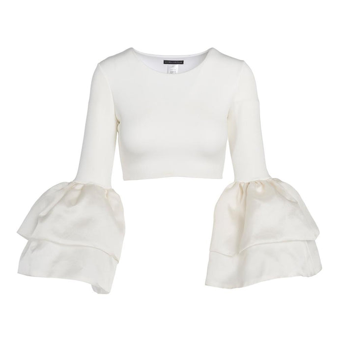 Ruffle Sleeve Crop Top