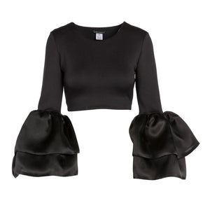 Ruffle Sleeve Crop Top