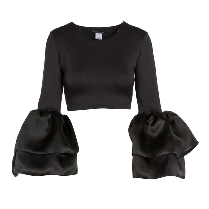 Ruffle Sleeve Crop Top