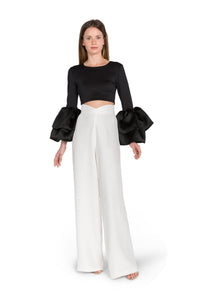 High Waisted Straight Trousers