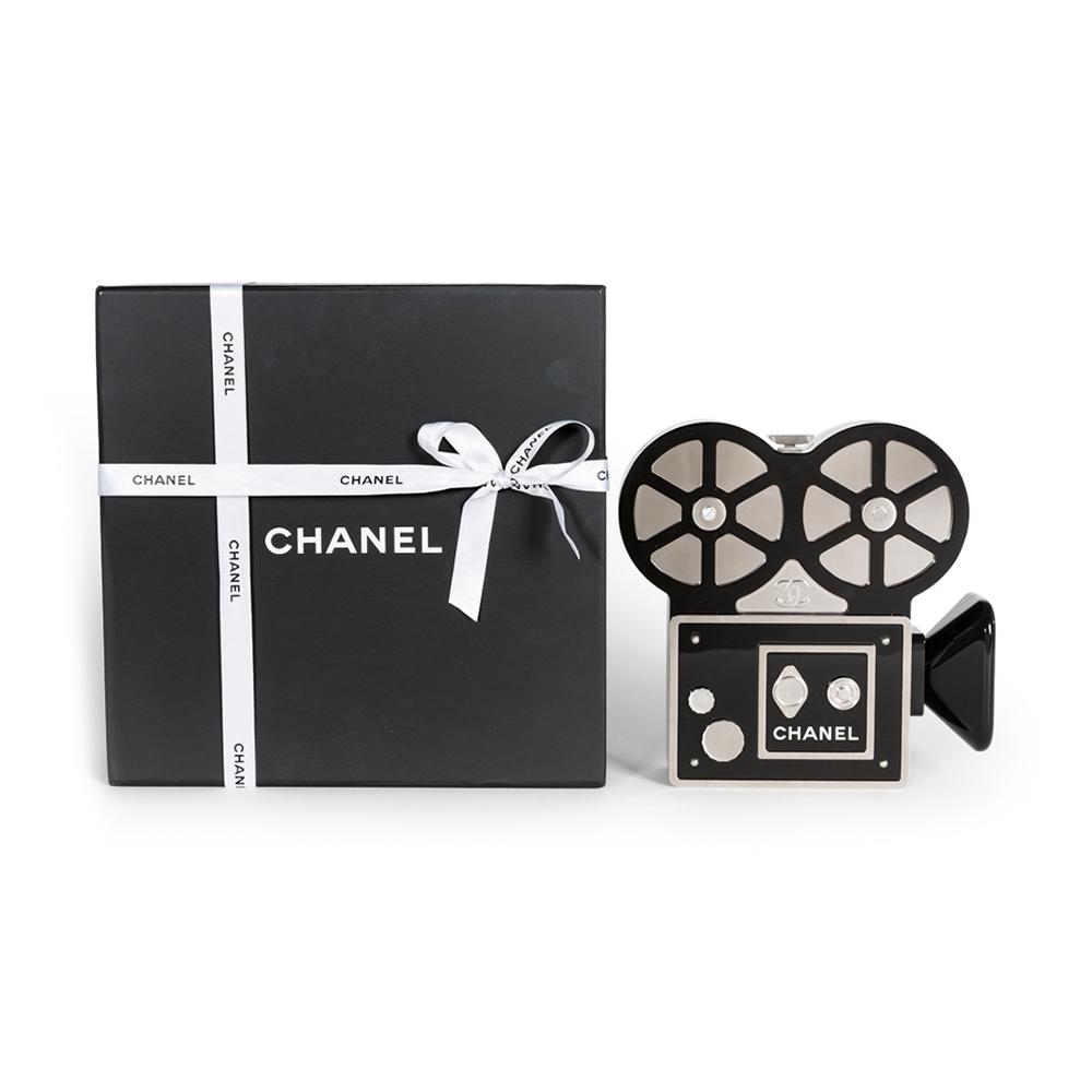 Chanel Minaudière Limited Edition White and Black Chanel No.5 Perfume Box  at 1stDibs