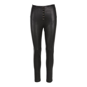 Black 636 Leather Pants
