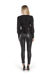 Black 636 Leather Pants