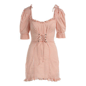 Selma Lace Up Mini Dress