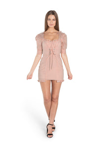 Selma Lace Up Mini Dress