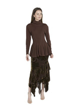 Brown Asymmetrical Skirt