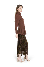 Brown Asymmetrical Skirt