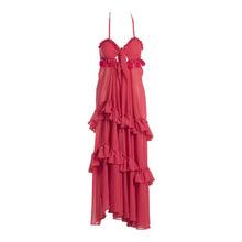 Flora Frill Dress Sheer Chiffon