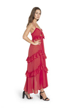 Flora Frill Dress Sheer Chiffon