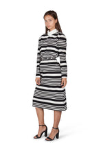 Audrey Hepburn Black and White Belted Dress