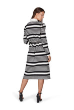 Audrey Hepburn Black and White Belted Dress