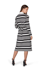 Audrey Hepburn Black and White Belted Dress