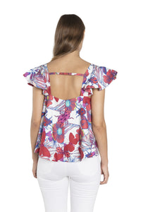 Round Ruffle Sleeves Shirt