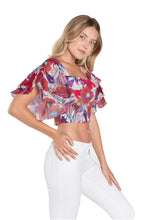 Squared Ruffle Crop Top