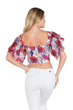 Squared Ruffle Crop Top