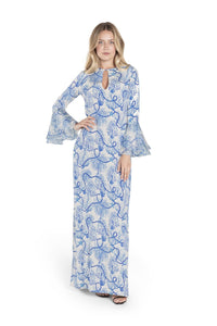 Long Dress With Train & Ruffled