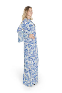 Long Dress With Train & Ruffled