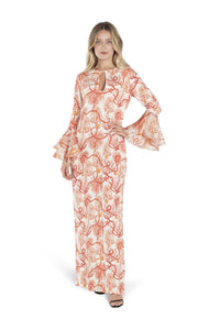 Long Dress With Train & Ruffled