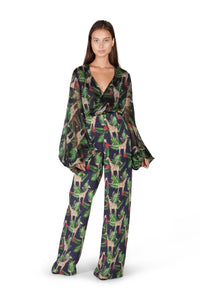 High Waisted Straight Trousers